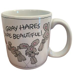 Vintage Carlton Cards Grey Hares Are Beautiful Mug